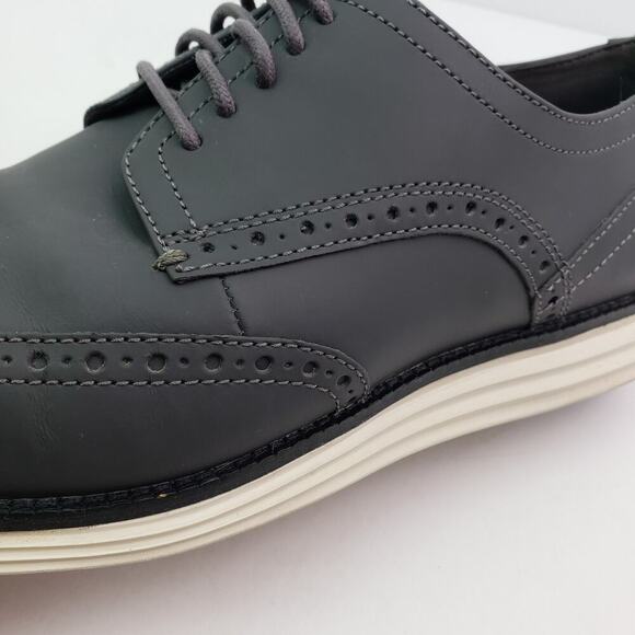 Cole Haan Original Grand Mens Size 10 Gray Leather Wingtip Oxford Shoes C30025 main image 3